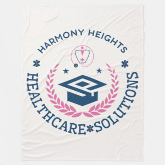 Harmony Heights Healthcare Solutions Company Logo Fleece Blanket