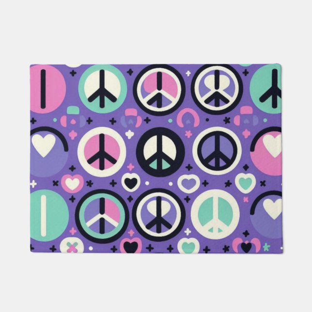 Harmony Hues A Peaceful Pattern Doormat (Front)