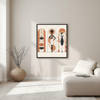 Harmony in Form – Neutral Abstract Composition Poster