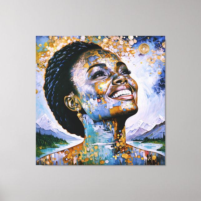 "Harmony in Gold and Sky"      Canvas Print (Front)