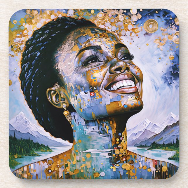 "Harmony in Gold and Sky"      Coaster (Front)