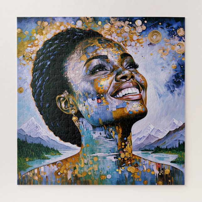 "Harmony in Gold and Sky"      Jigsaw Puzzle (Vertical)