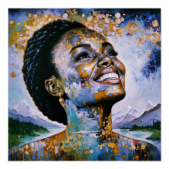 "Harmony in Gold and Sky"      Poster (Front)