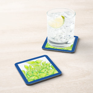 'Harmony in Green' on a Coaster Set