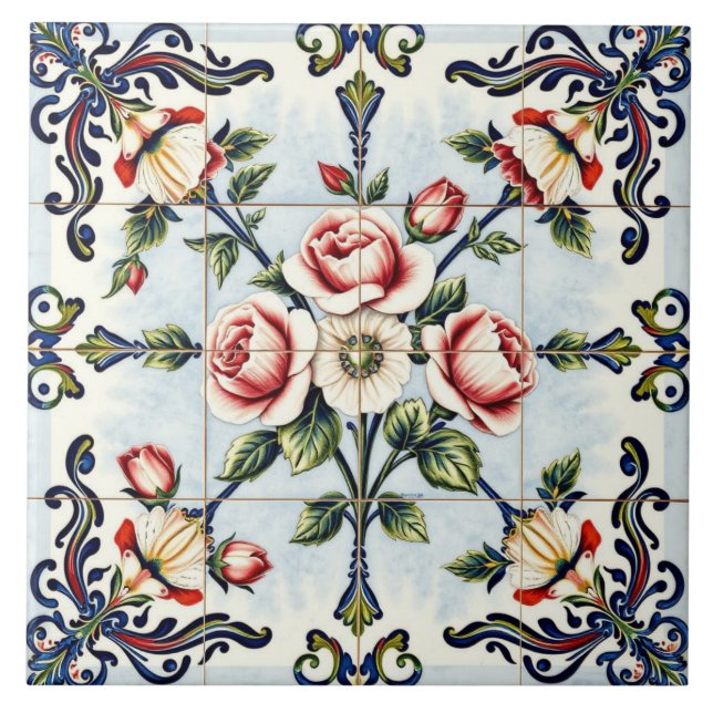 harmony in roses tile (Front)