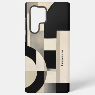 Harmony in Shades: Abstract Composition of B & w Samsung Galaxy Case