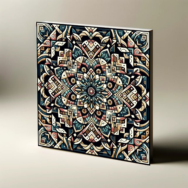 Harmony in Symmetry: A Geometric Masterpiece Tile (Creator Uploaded)