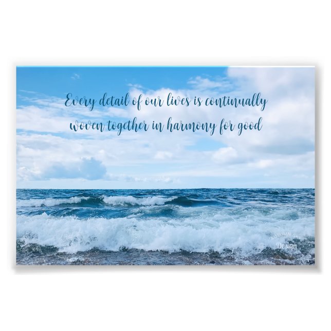 Harmony Inspirational Beach Photography  Photo Print (Front)