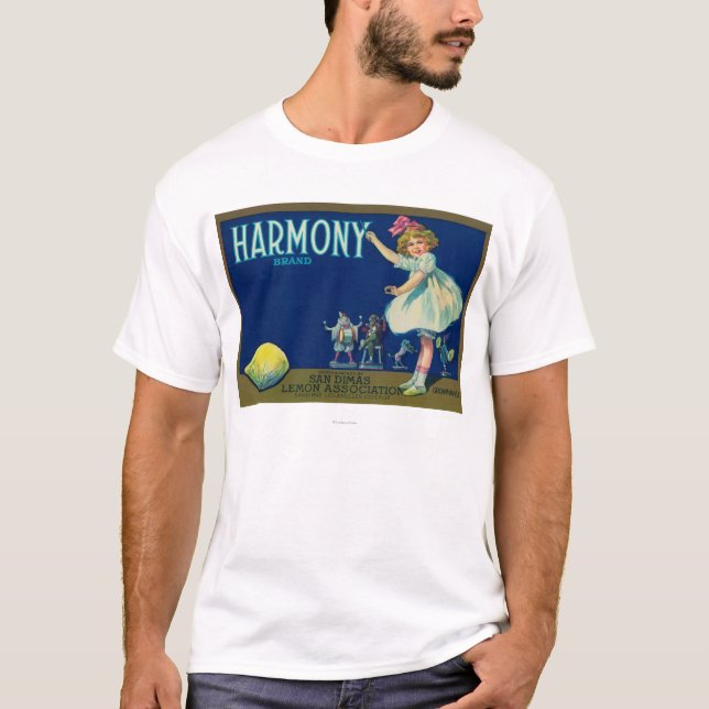 Harmony Lemon LabelSan Dimas, CA T-Shirt (Front)