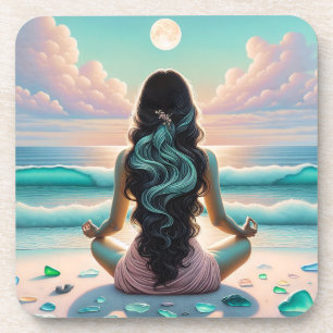 Harmony Meditation on Beach Coaster