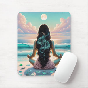 Harmony Meditation on Beach Mouse Pad