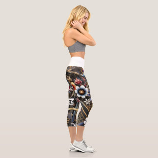 Harmony of Heritage and Modernity Capri Leggings