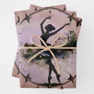 Harmony of Movement The ballerina in the starlight Wrapping Paper Sheet