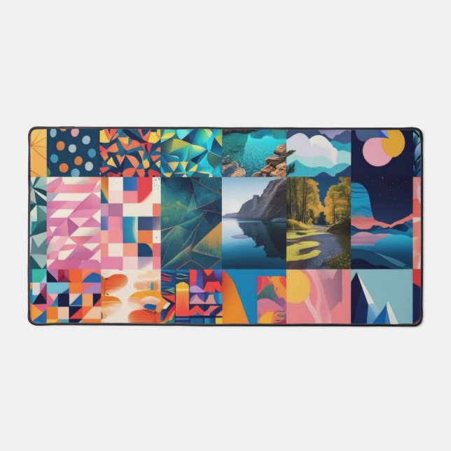 Harmony of Nature and Geometry Desk Mat (Front)