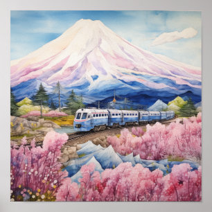 Harmony of Nature & Speed, Mount Fuji #2 Poster