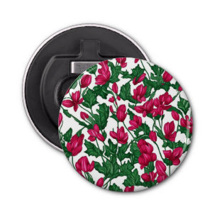 harmony of pink and white flowers bottle opener