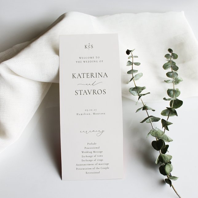 HARMONY Olive Green Wedding Programme (Creator Uploaded)