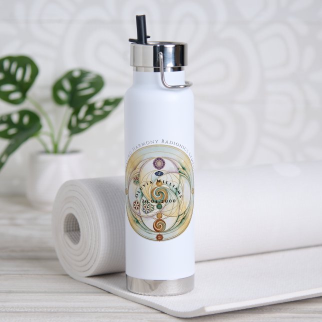 Harmony Radionics Ritual Candle Water Bottle (Yoga (Rotated))