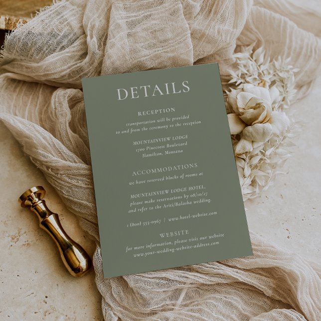 HARMONY | Sage Green Wedding Details Card (Creator Uploaded)
