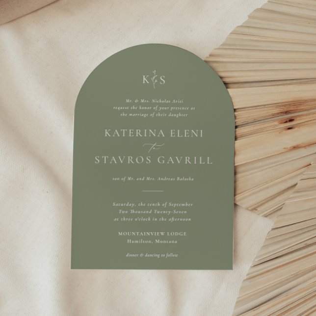 HARMONY | Sage Green Wedding Invitation (Creator Uploaded)
