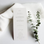 HARMONY Sage Green Wedding Programme<br><div class="desc">HARMONY | Sage Green,  wedding program. Features,  sage green typography on light beige backgrounds. Dainty botanical branch monogram illustration.</div>