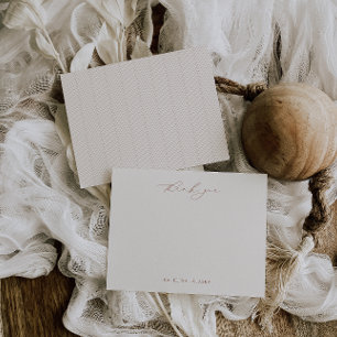 HARMONY Terracotta Thank Note Card