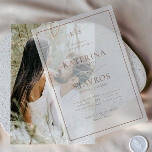 HARMONY   Terracotta Wedding  Vellum Invitations