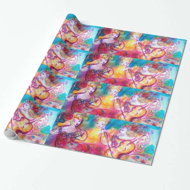 HARMONY TRIO MUSIC SPRING CONCERT WRAPPING PAPER (Unrolled)