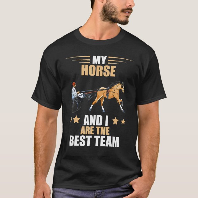 Harness Racing Best Team Equitation Horse Racing T T-Shirt (Front)