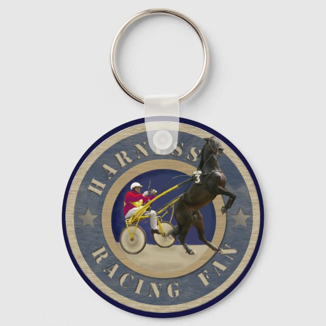 Harness Racing Fan Key Ring (Front)