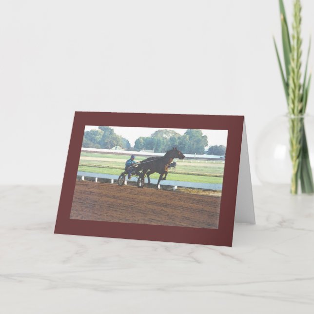 Harness Racing Greeting Card (Front)