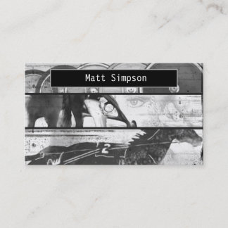 Harness Racing Grunge Business Card