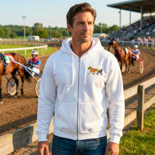 Harness Racing Horse and Driver Hoodie