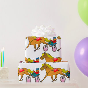 Harness Racing Horse and Driver Wrapping Paper