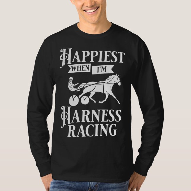 Harness Racing Horse Race Track Racer Trotting Hor T-Shirt (Front)
