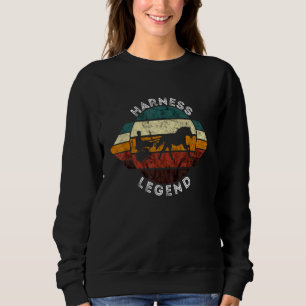Harness Racing Legend Retro Horse Track Trotter Ra Sweatshirt