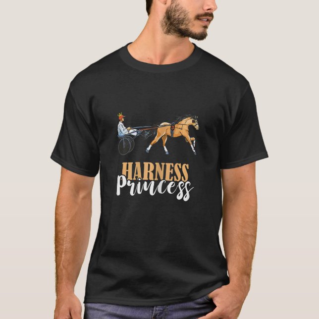 Harness Racing Princess Equitation Horse Racer Rac T-Shirt (Front)