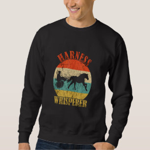 Harness Racing Retro Harness Whisperer Horse Racer Sweatshirt