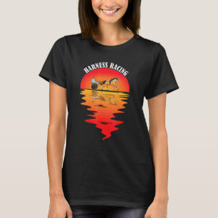 Harness Racing Vintage Sunset Trotting Equitation T-Shirt