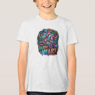 Harness the Heart   Inspirational T-Shirt Design Tri-Blend Shirt