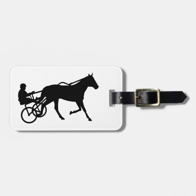 Harness trotting race luggage tag (Front Horizontal)