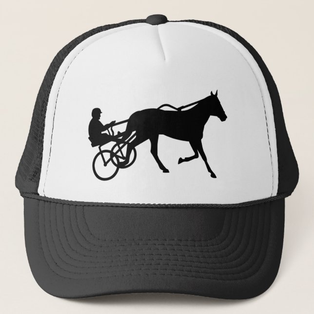 Harness trotting race trucker hat (Front)