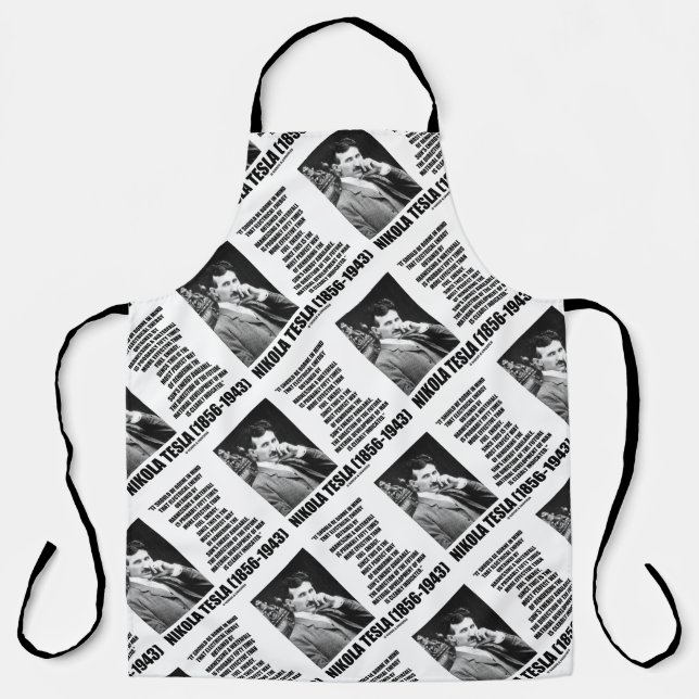 Harnessing A Waterfall Sun's Energy Tesla Quote Apron (Front)