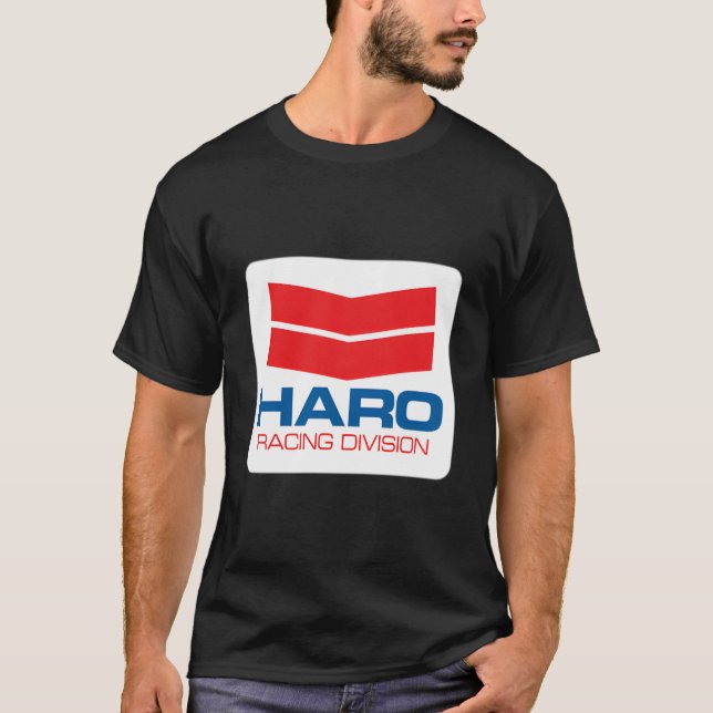 Haro Bmx Racing Division White Red Blue T-Shirt (Front)