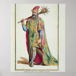 Harold, King of Denmark from 'Receuil des Estampes Poster