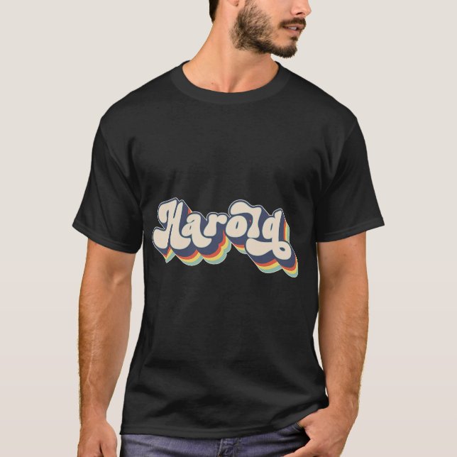 Harold Name Personalised Surname First Name Harold T-Shirt (Front)