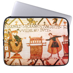 Harold swearing oath on holy relics laptop sleeve
