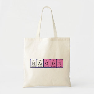 Haroon periodic table name tote bag