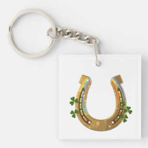Harp And Shamrocks Key Ring