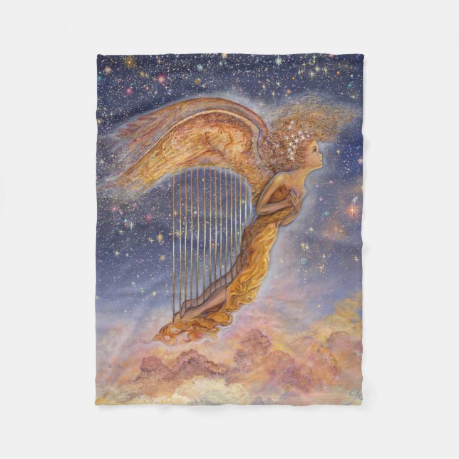 Harp Angel Fleece Throw (Front)